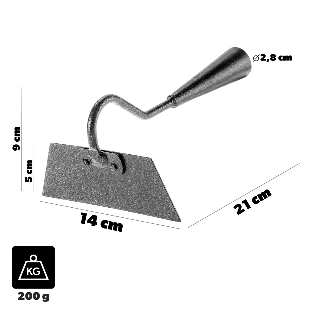 Zappa da giardino KADAX con gancio, senza manico, 14 cm, in acciaio, per scavare