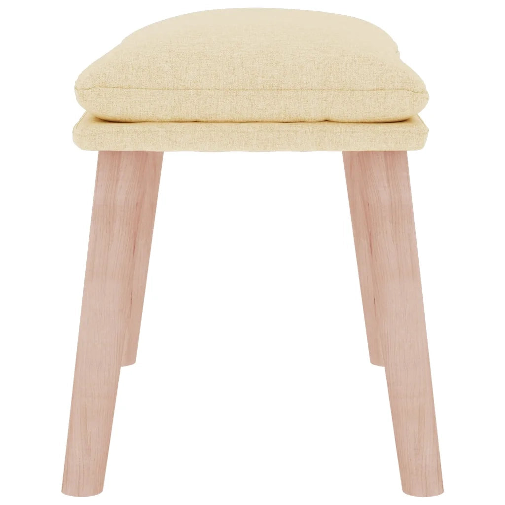 Poggiapiedi Crema 45x29,5x35 cm in Tessuto 341426