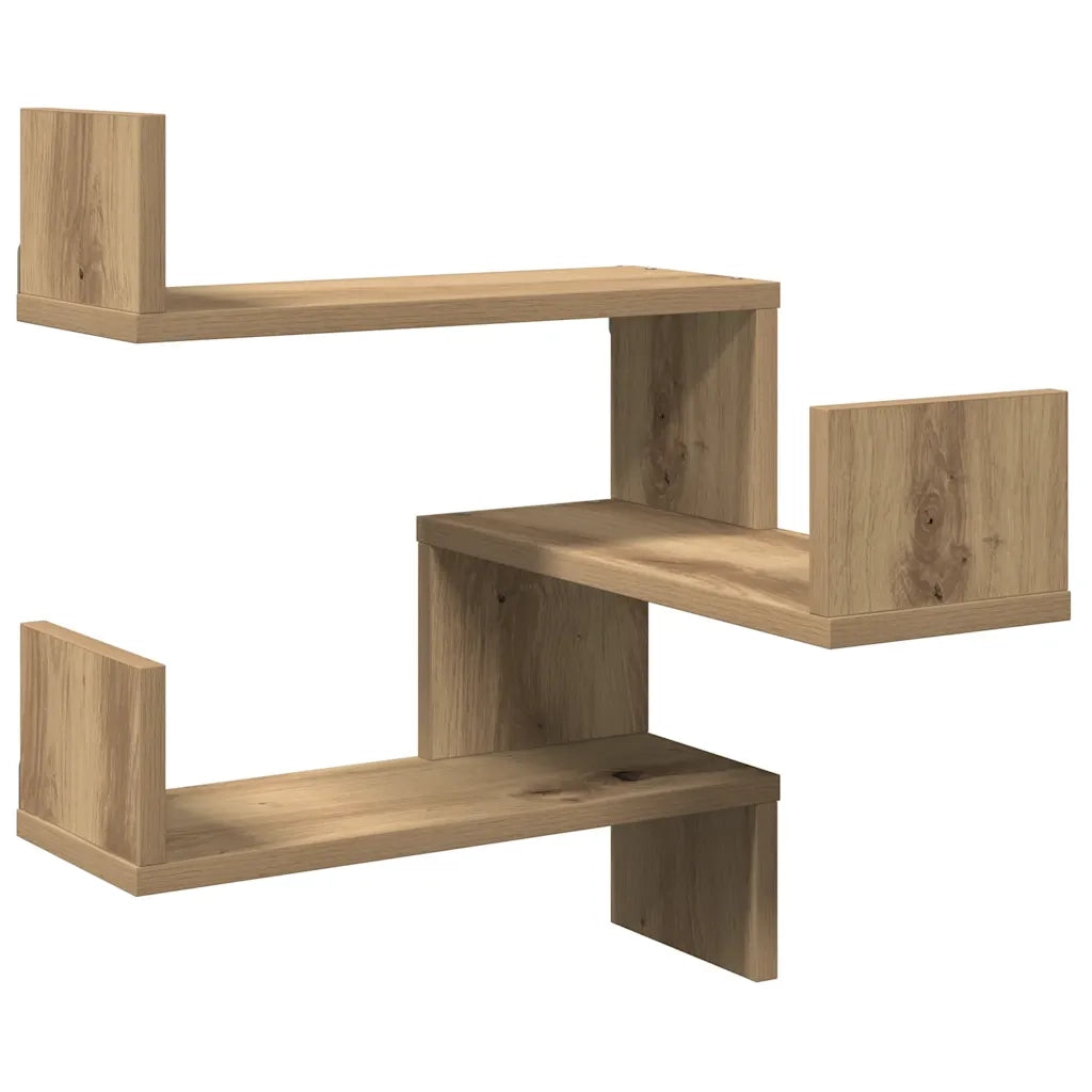 vidaXL Scaffale Angolare Muro Artigianale 40x40x49,5 cm in Truciolato