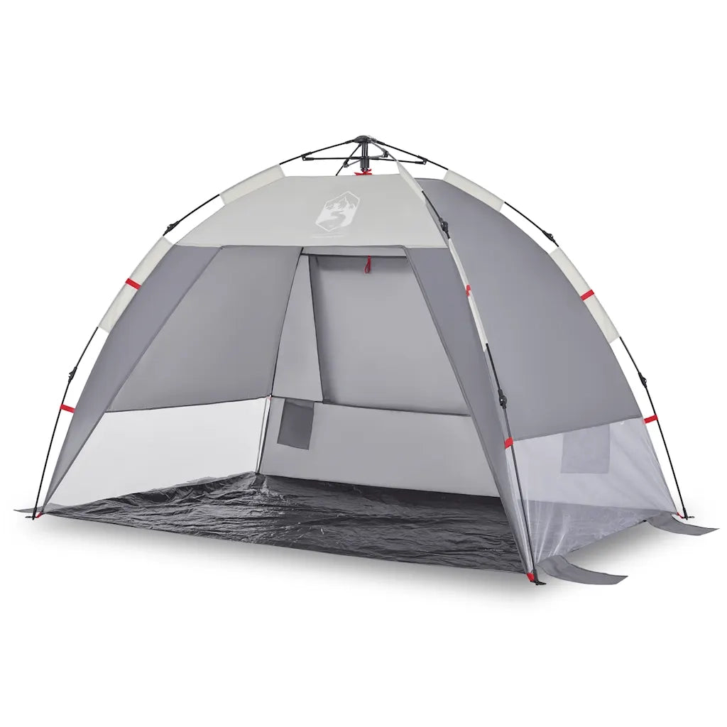 Tenda da Spiaggia 2 Persone-Tenda da campeggio Grigio Rilascio Rapido Impermeabile 543222