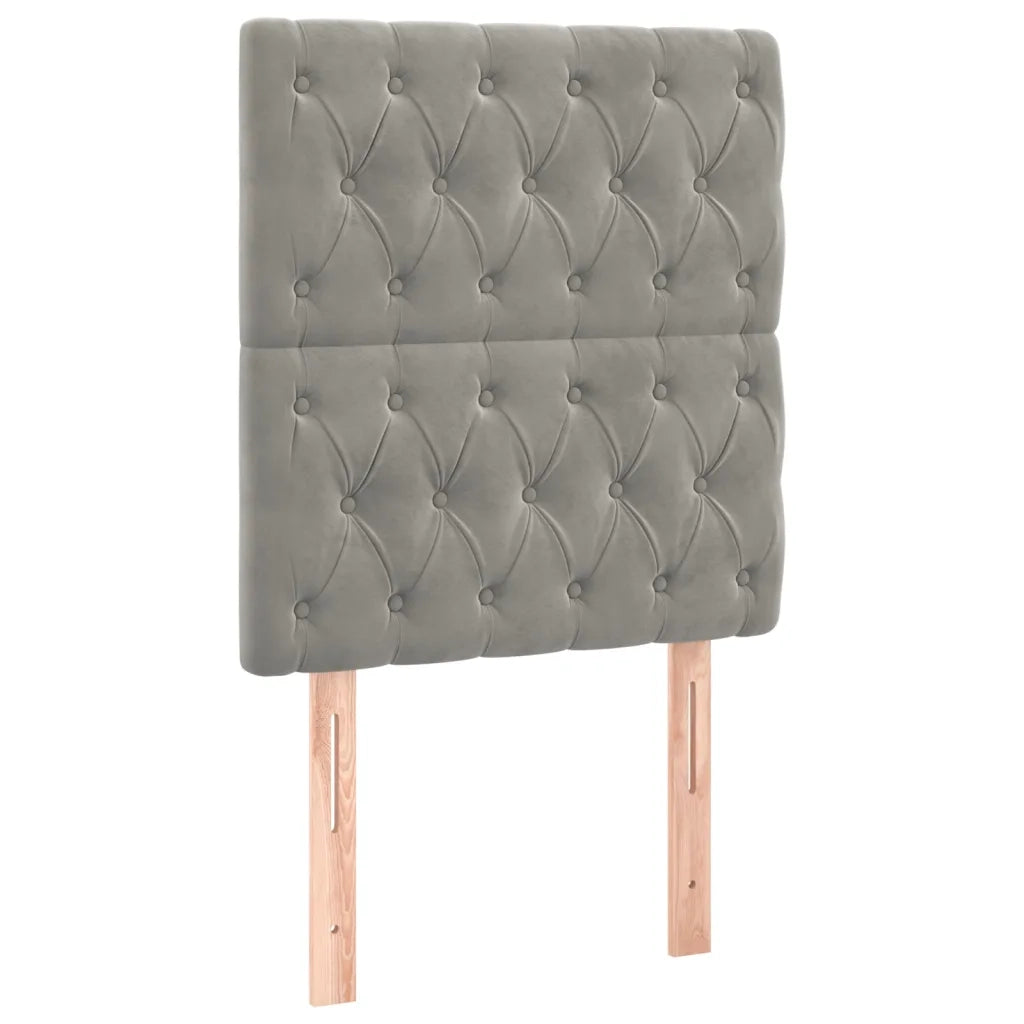 Giroletto senza Materasso Grigio Chiaro 80x200 cm Velluto 3125904