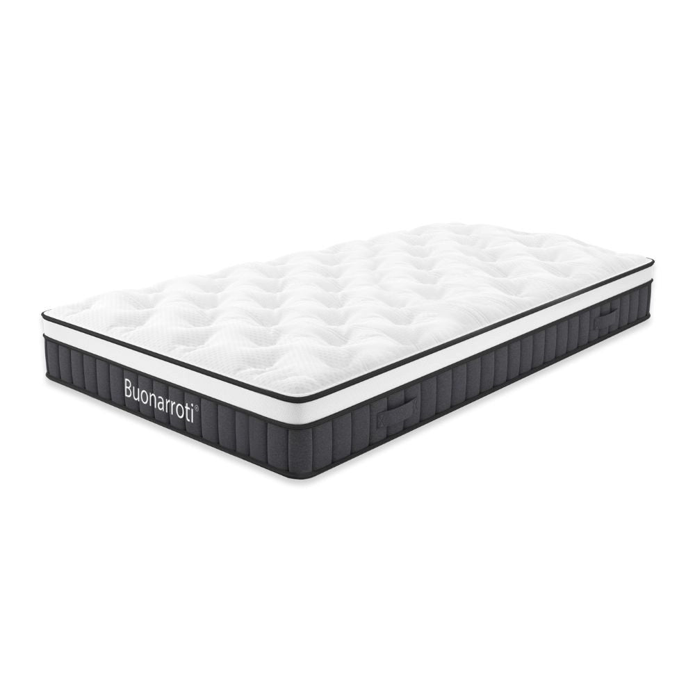 Materasso singolo Pici con tessuto a maglia e molle insacchettate 80x190x21H cm.