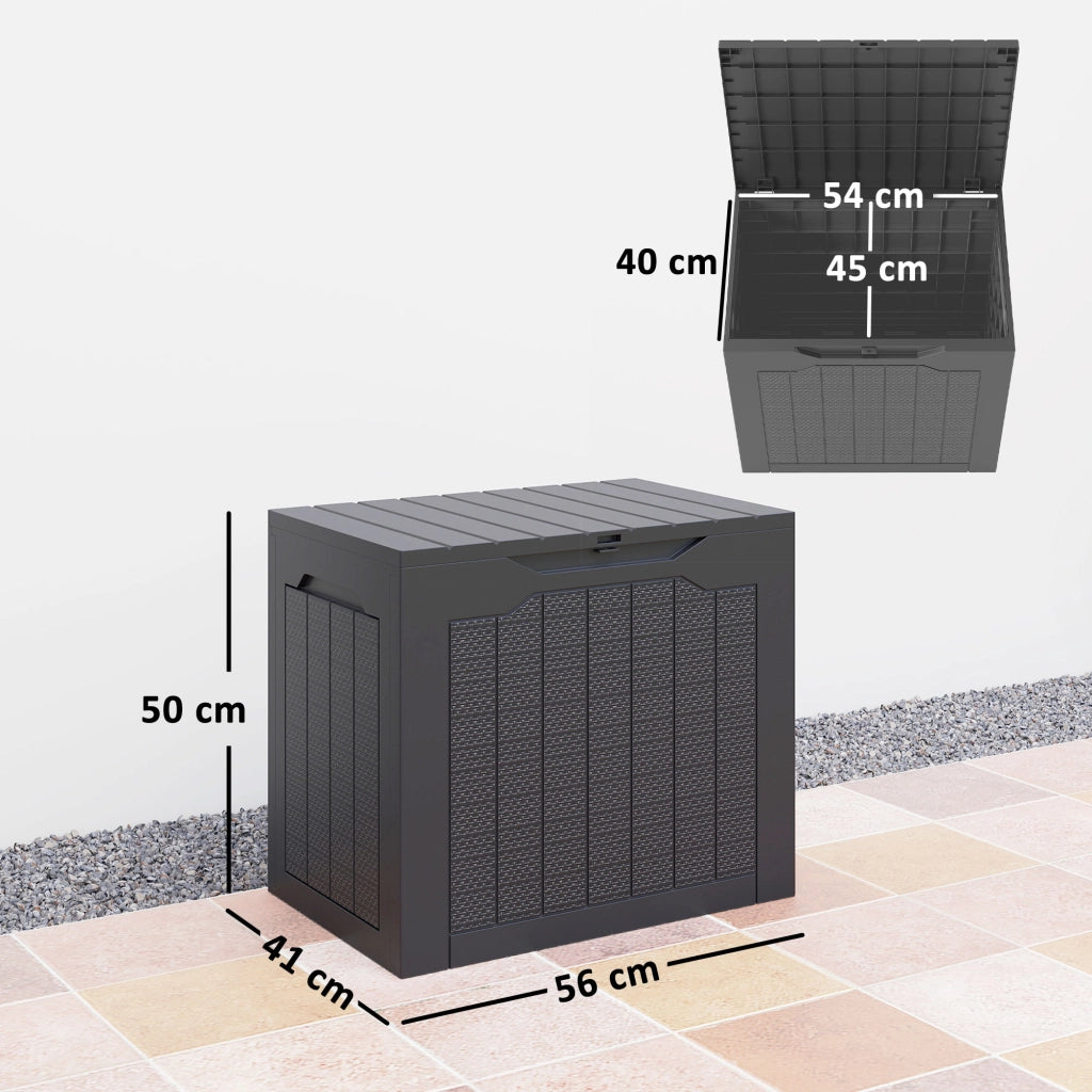 Cofano per esterni 93L ¨C zephmum ¨C 56x41x50 cm, nero