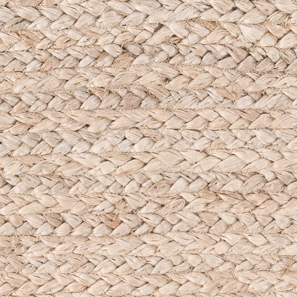 Tappeto beige in juta 80 x 300 cm intrecciato ovale adatto al riscaldamento a pavimento Soggiorno naturale Camera da letto