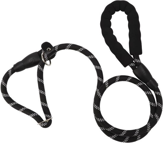 Custodia per Cane in Nylon - Manubrio Riflettente - Materiale Schiuma - Nero - Duraturo - Comodo - 130cm