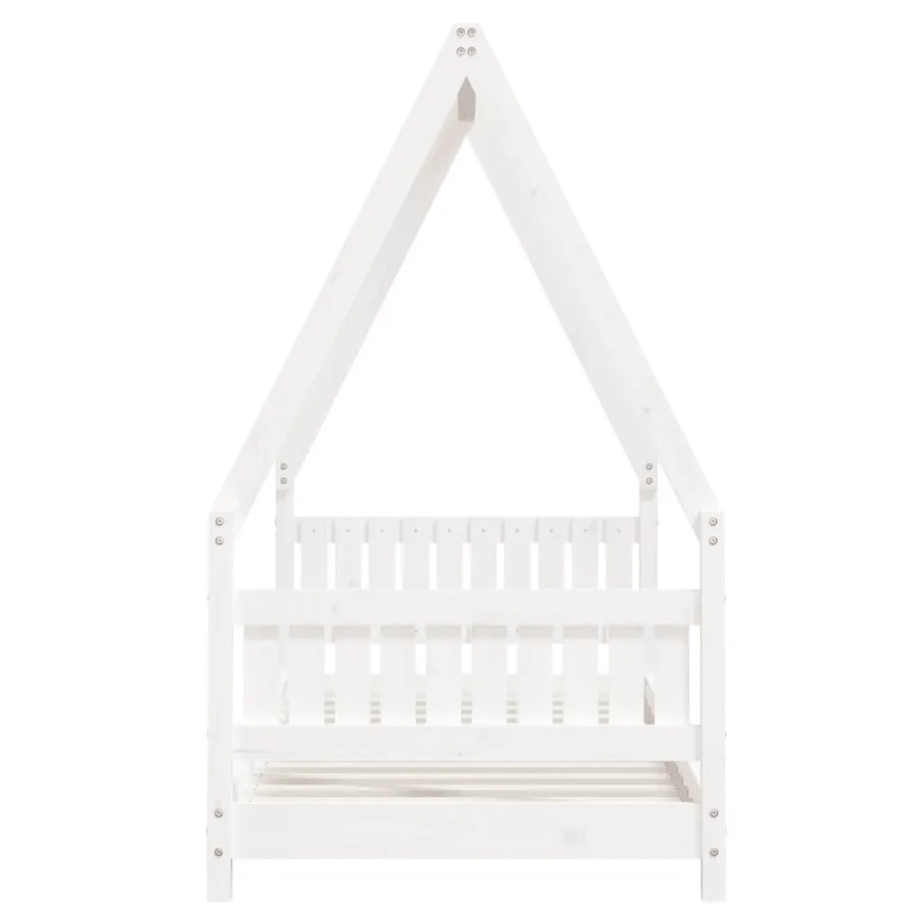 Giroletto per Bambini | Letto Infantile | Lettino Bianco 80x160cm in Legno Massello di Pino