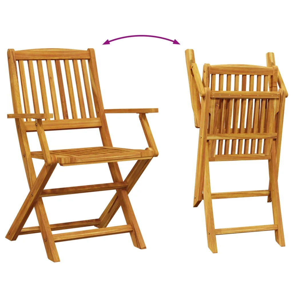 Set da Pranzo da Giardino 9pz 180x90x75cm Legno Massello Acacia