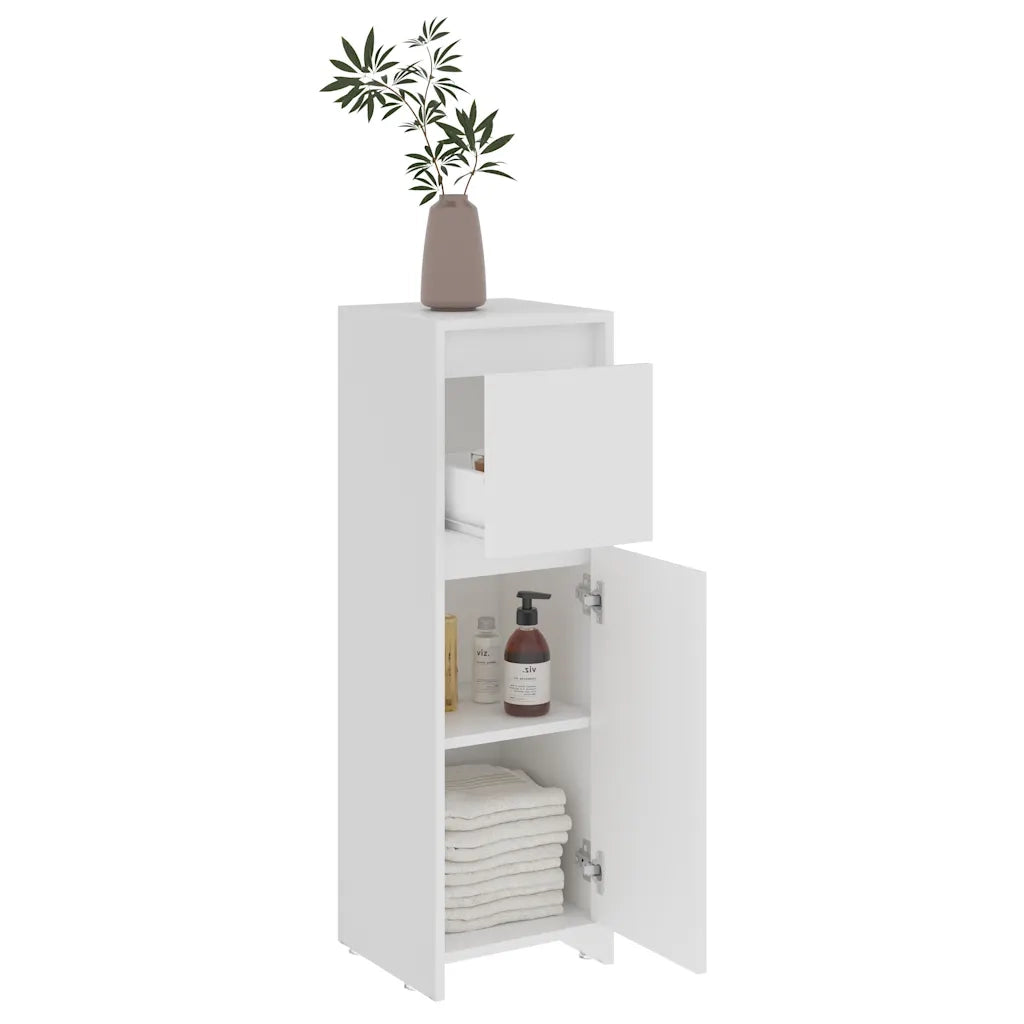 Armadio da Bagno | Mobile da Bagno Bianco 30x30x95 cm in Legno Multistrato