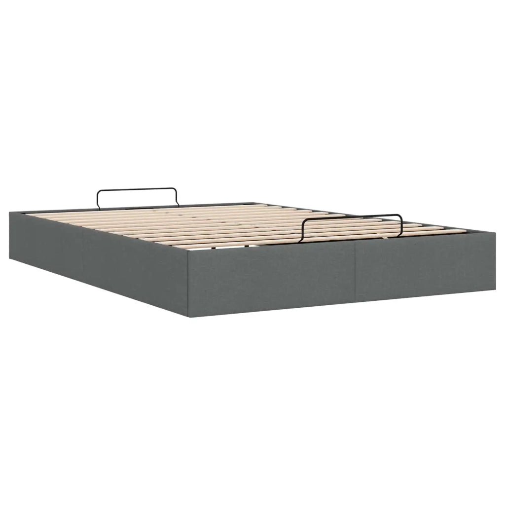 Letto ottomano Grigio Scuro 153 x 203 cm Tessuto 3403069