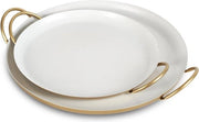 Dienbladen decorativi - maniglie - vasi di vetro per candele - metallo - stile Scandi - accessori per la casa - 26/33 cm