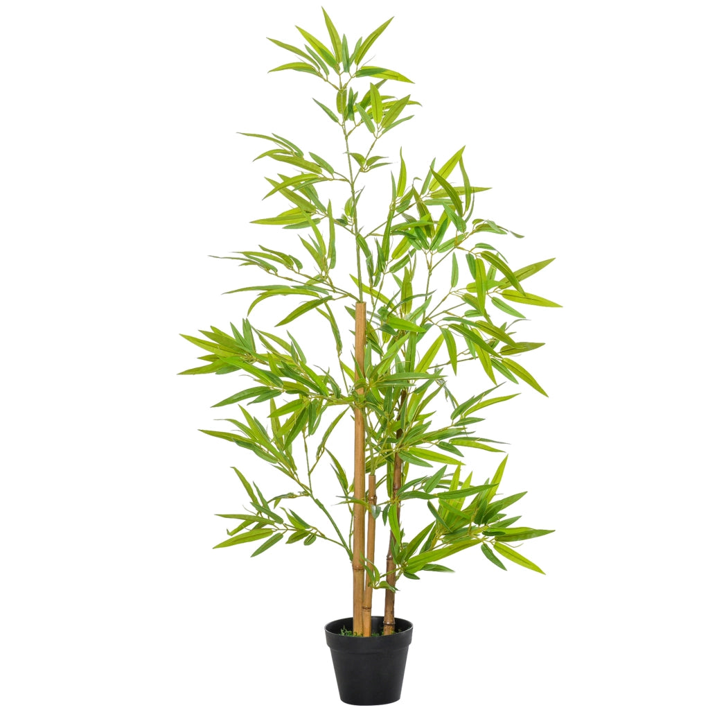 Bambù artificiale decorativo alto 120 cm con vaso, pianta da interno realistica