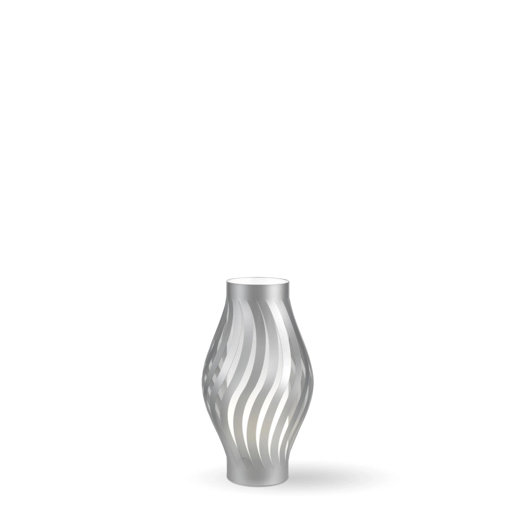 Lampada Da Scrivania-Ufficio Moderna Helios Polilux ® Argento 1 Luce E27 H40Cm