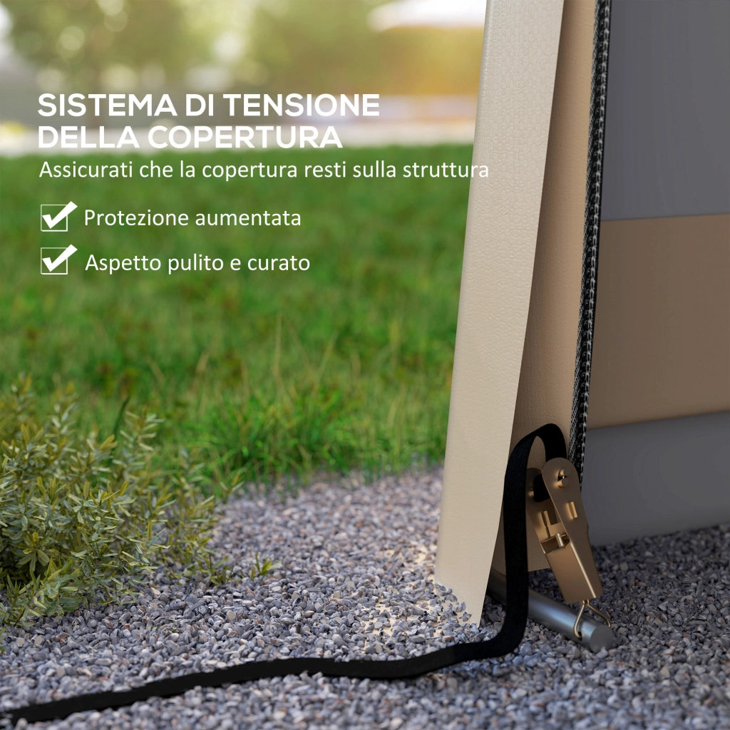 Tenda Garage Carport ¨C Minimal ¨C Grigio 6.2x3.3x2.4 m