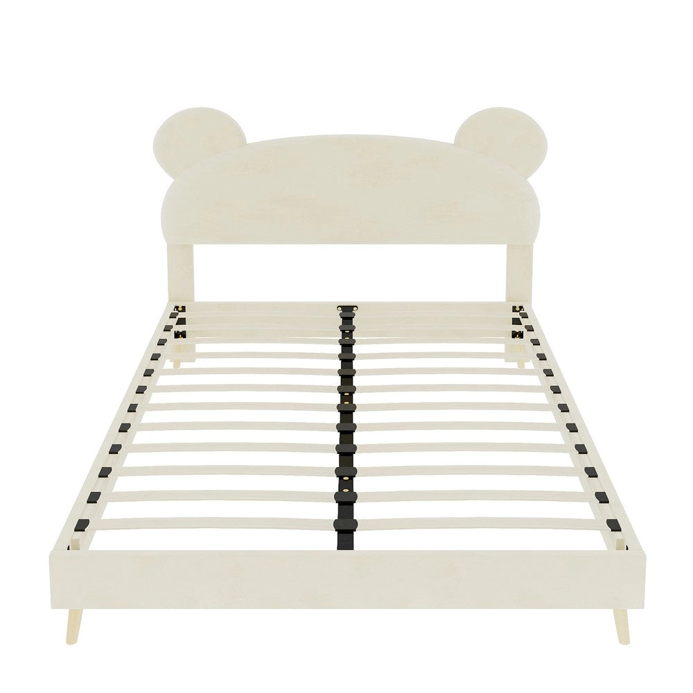 Letto Imbottito con Testiera e Materasso ¨C MINIMAL ¨C Beige 140x200