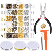 Kit di Rifornimento per Creare Gioielli - Attrezzi di Riparazione con Accessori, Punte, Fitting, Filo di Perle per Adulti e Principianti