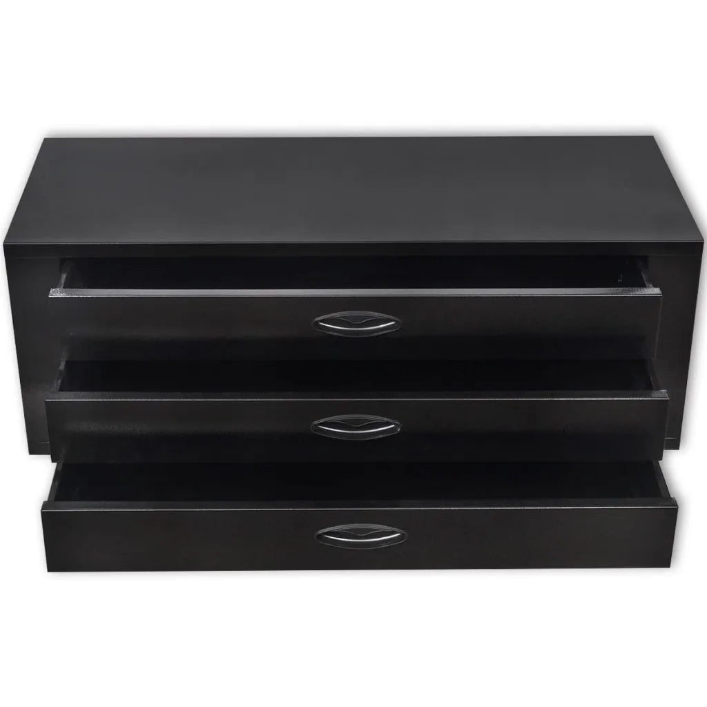 Cassettiera Porta Attrezzi in Metallo con 3 Cassetti Nera CFW8614769