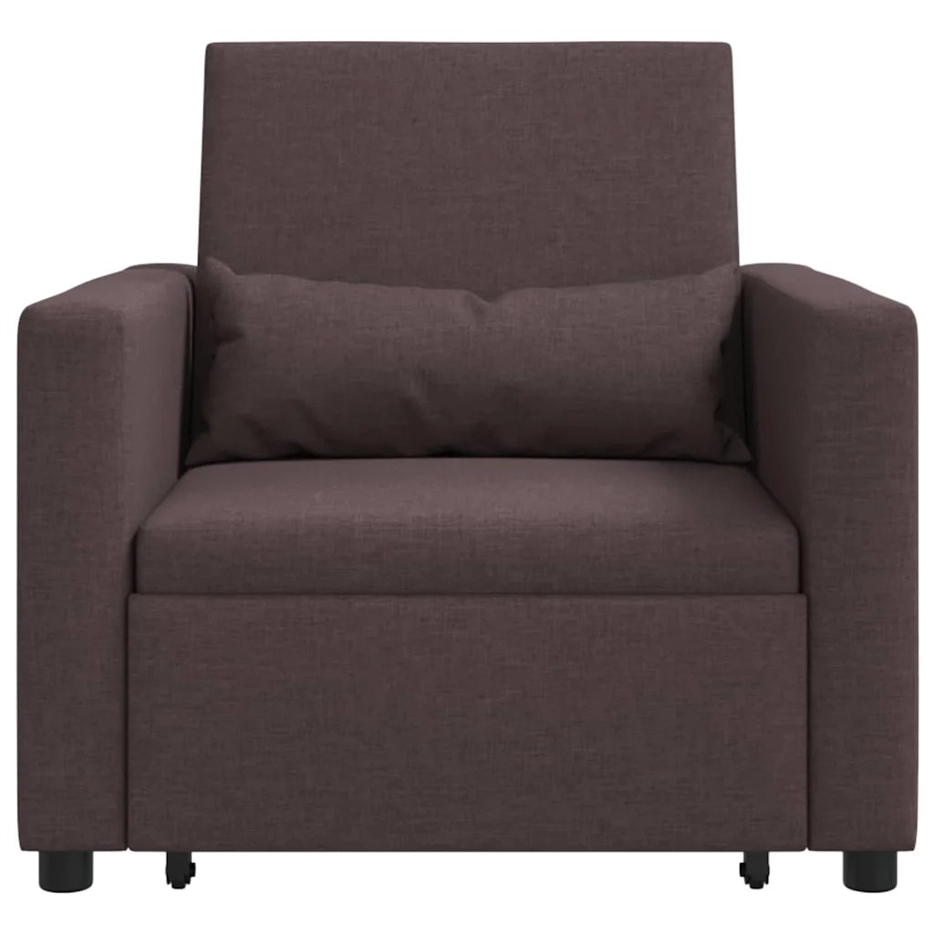 Divano letto estraibile singolo-Sofa Letto-Daybed Marrone scuro 90 x 165 x 87 cm