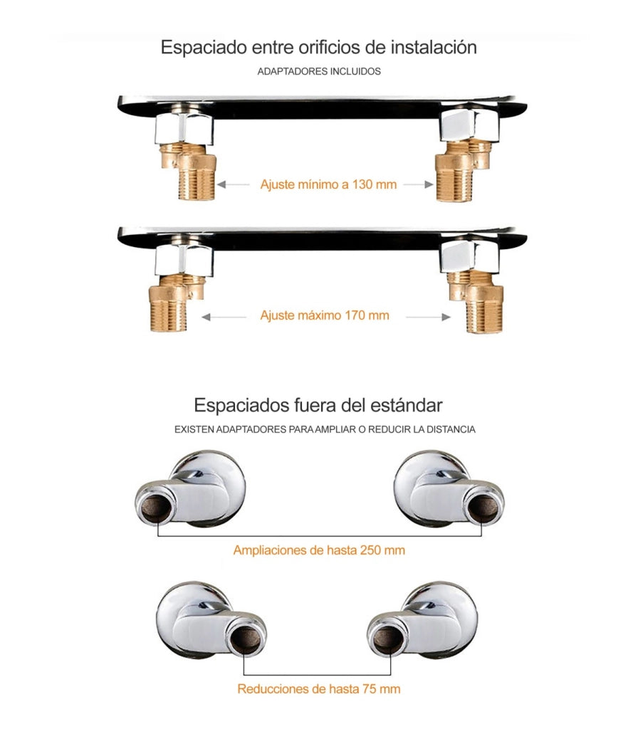 Rubinetto Doccia Quadrato LH-8906 | Monocomando | Acciaio Inox SUS 304 | Cuore Ceramico