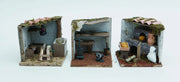 Disp.Scena Casetta Legno Cm.14,5X15X13H C/Arrotino/Forno/Maniscalco decorazione di Natale