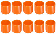 Pacchetto da 10 pezzi di coperture terminali in gomma - protezione contro la ruggine e la polvere - diametro interno 22mm - colore arancione