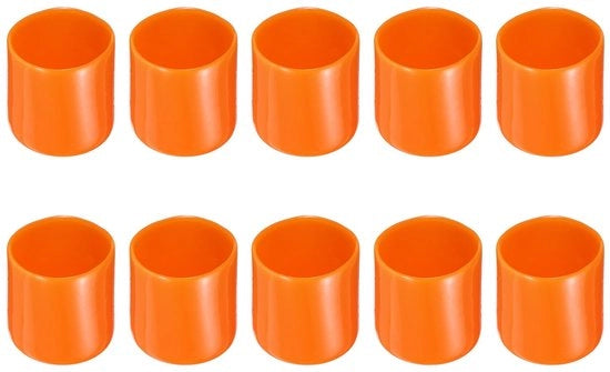 Pacchetto da 10 pezzi di coperture terminali in gomma - protezione contro la ruggine e la polvere - diametro interno 22mm - colore arancione