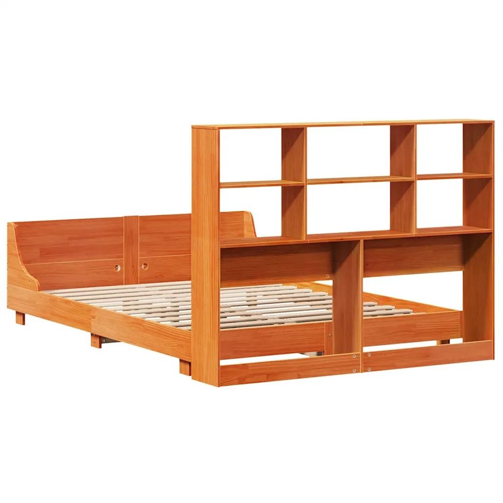 Giroletto senza Materasso Marrone Cera 120x200 cm Legno di Pino 3323694