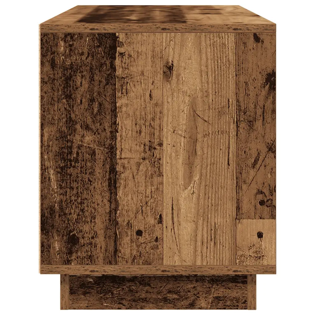 Mobile porta TV con illuminazione a LED e vano contenitore 100 x 41 x 50 cm stile moderno finitura legno anticato 02_0051624