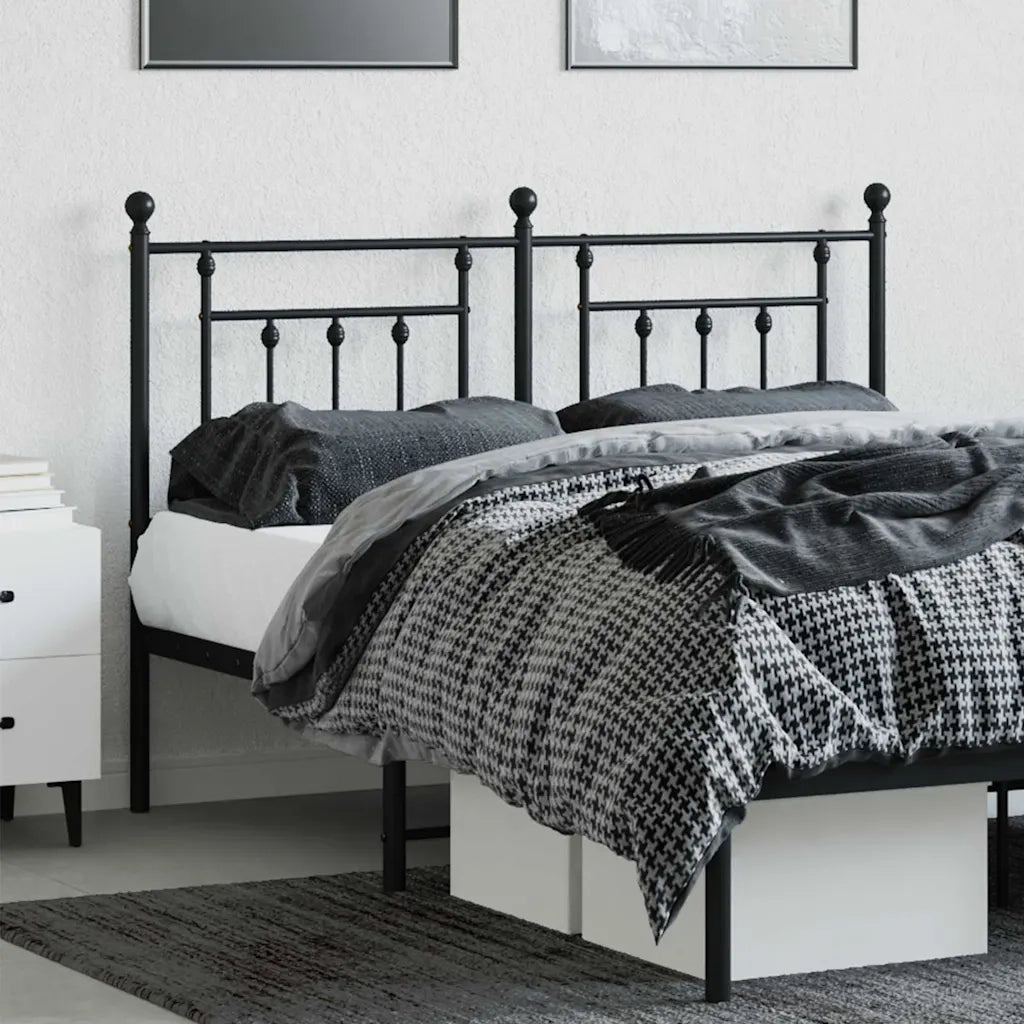 Testiera in Metallo Nero 140 cm
