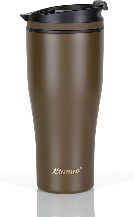 Bicchiere termico, tazza di caffè da viaggio, 380 ml, libero da bolle, ideale per auto e in viaggio, bicchiere isolante, 6 ore caldo, perfetto per caffè e tè, bicchiere da viaggio, acciaio inossidabile