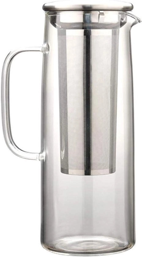 Acquafresca con filtro in acciaio inossidabile e capacità di 1,2L per infusi freddi - macchina per caffè con filtro a setole