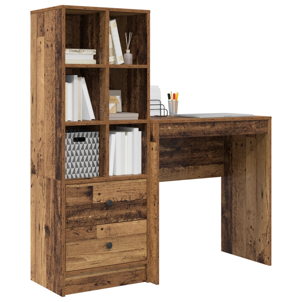 Scrivania con spazio di archiviazione Legno Vecchio Legno ingegnerizzato