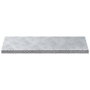 Gradini per Scale 5 pz | Tappetini per scale autoadesivi Argento 60 x 18 x 2,5 cm Alluminio