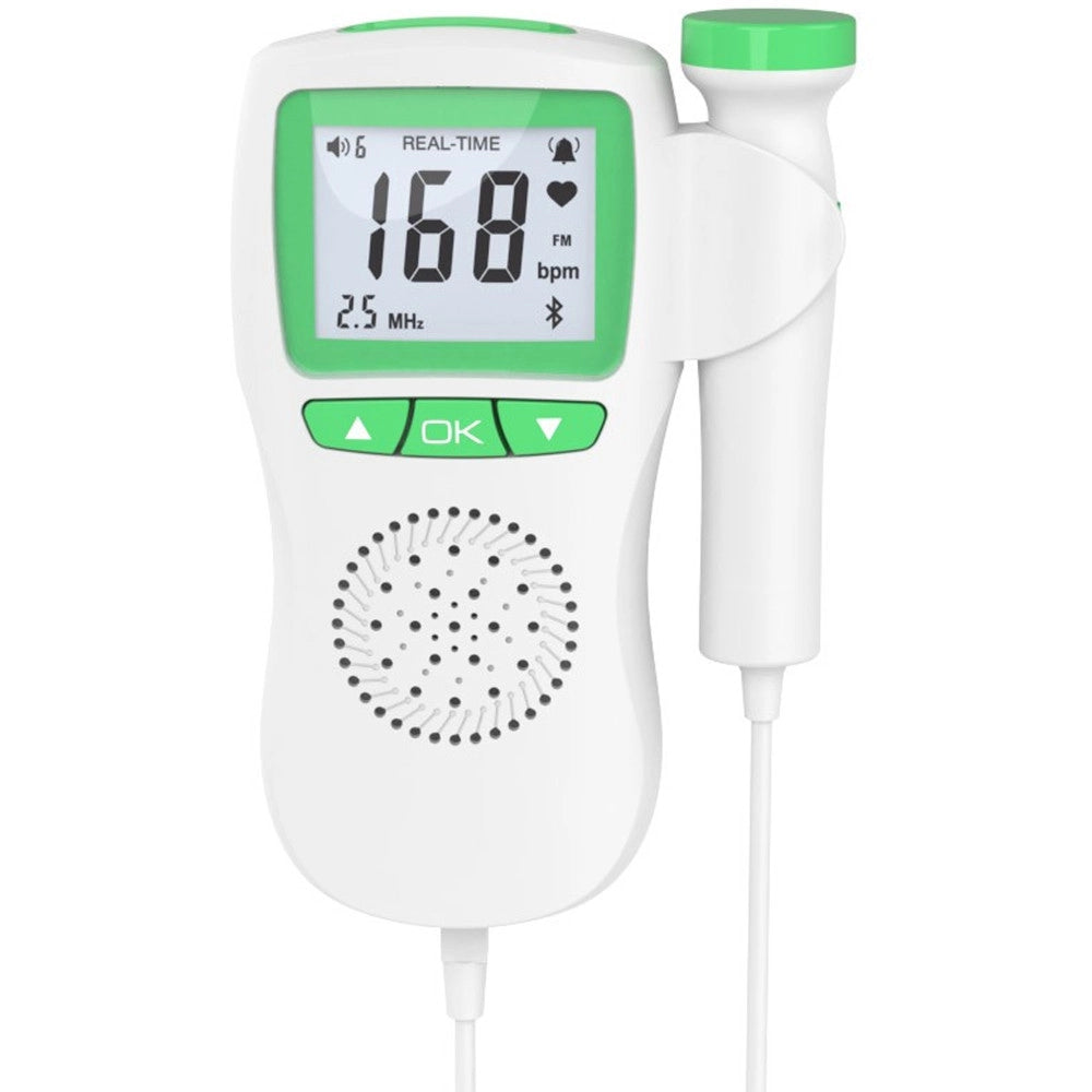 Trade Shop - Monitor Cardiaco Movimento Fetale Doppler Gravidanza Tascabile Q-c022 A Batteria -