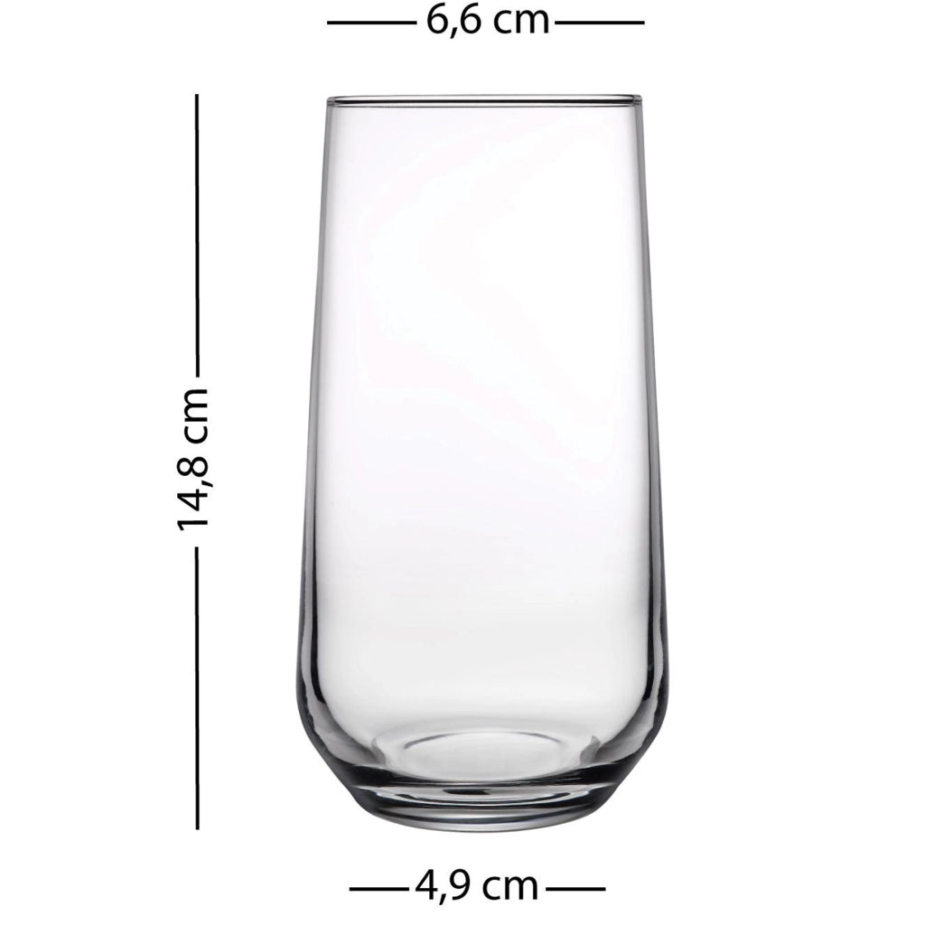 Nerihane, Bicchieri set da 4 470 ml, blu Turchese