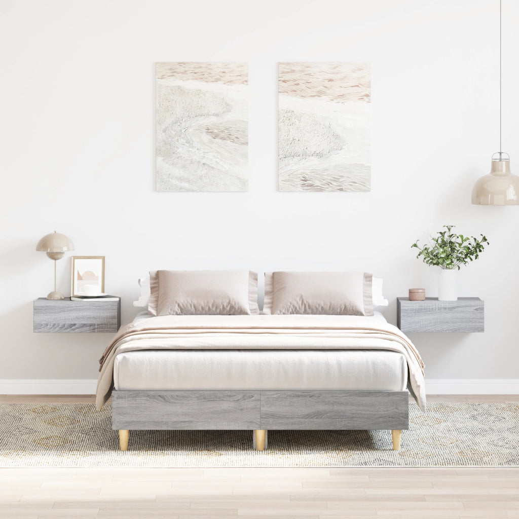 Letto  120x190 cm Grigio in legno ingegnerizzato