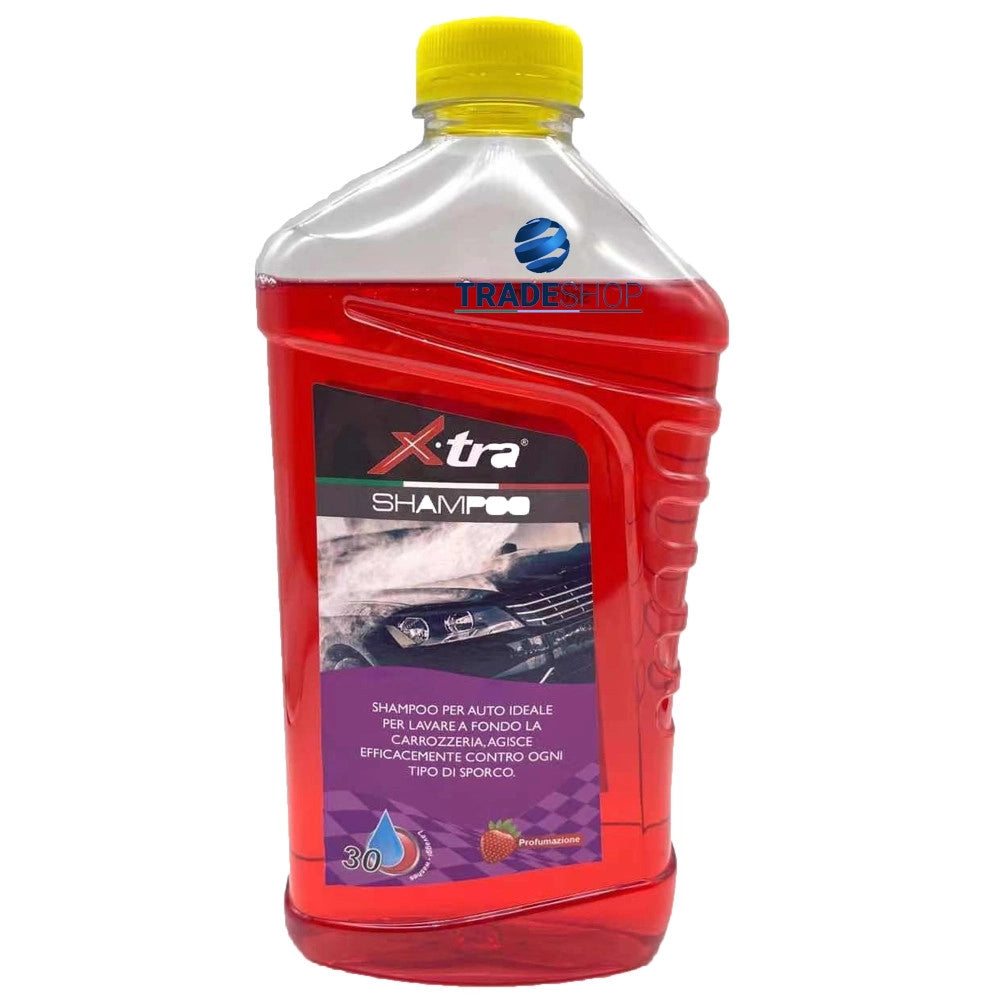 Trade Shop - Shampo Per Auto Da 1 Lt Profumato Efficace Contro Ogni Tipo Di Sporco Lavaggio -