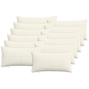Federa 12 pcs ALMELO Crema 40 x 80 cm corduroy 914613