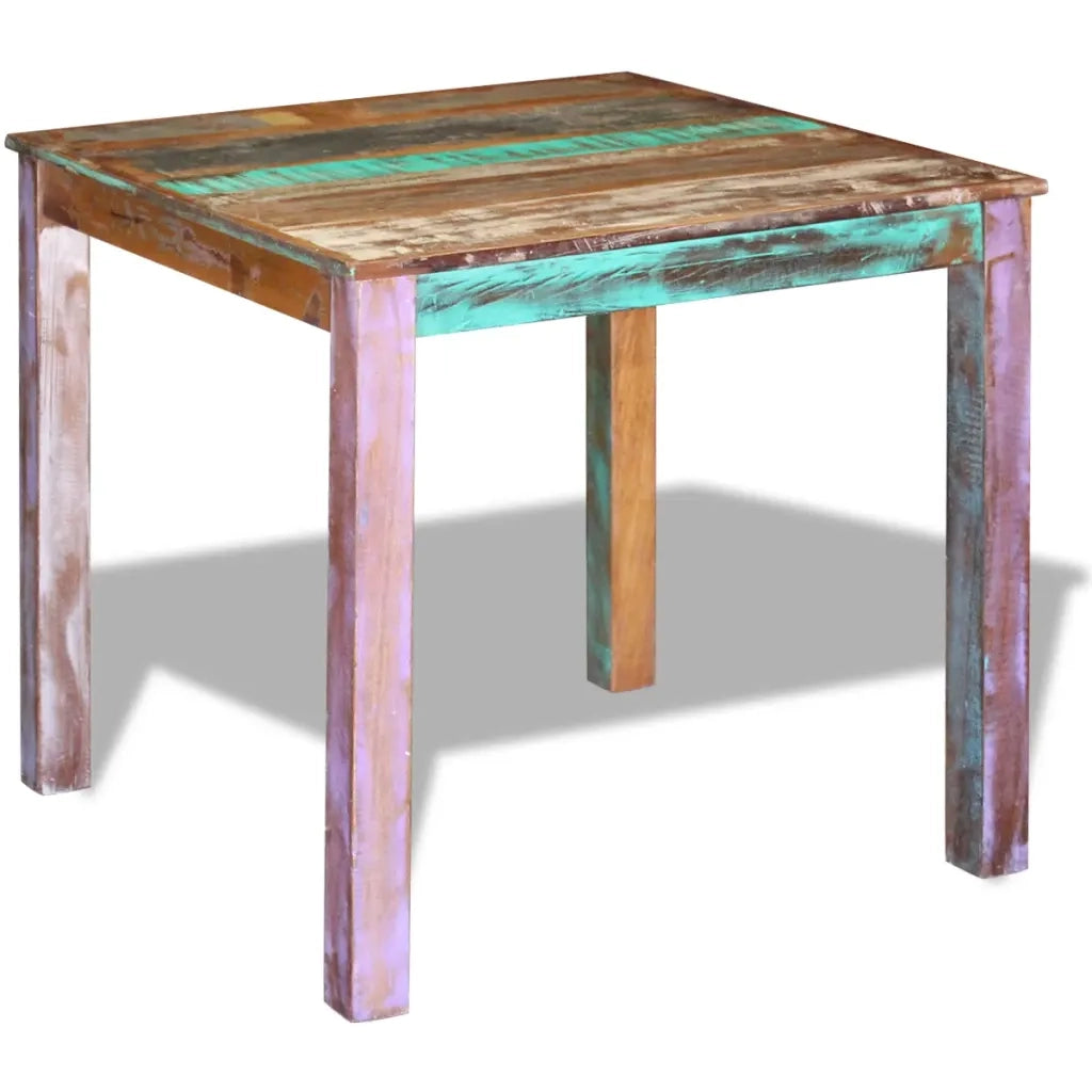 Tavolo da Pranzo in Legno Massello di Recupero 80x82x76 cm 243452