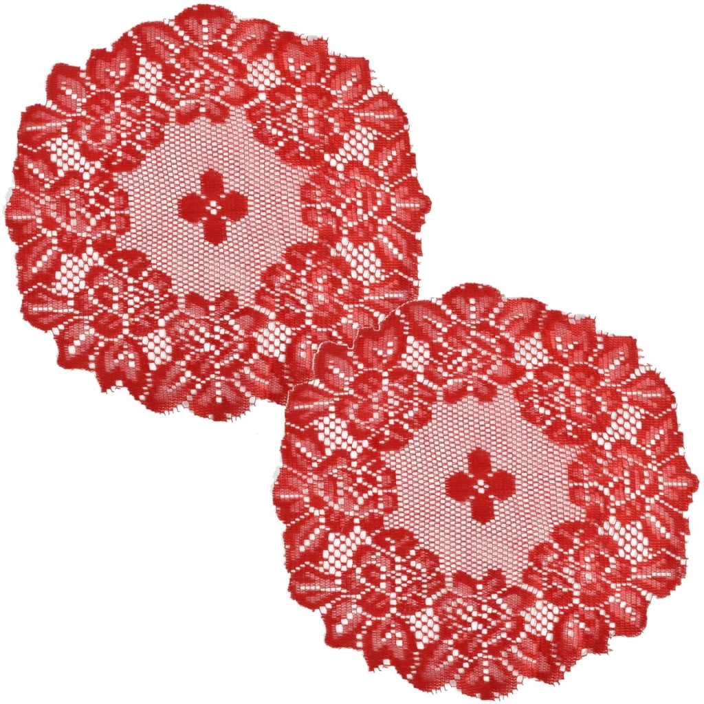 KIT SET 2 PZ MAURY'S CENTRINO NATALIZIO TONDO 2PZ ROSSO