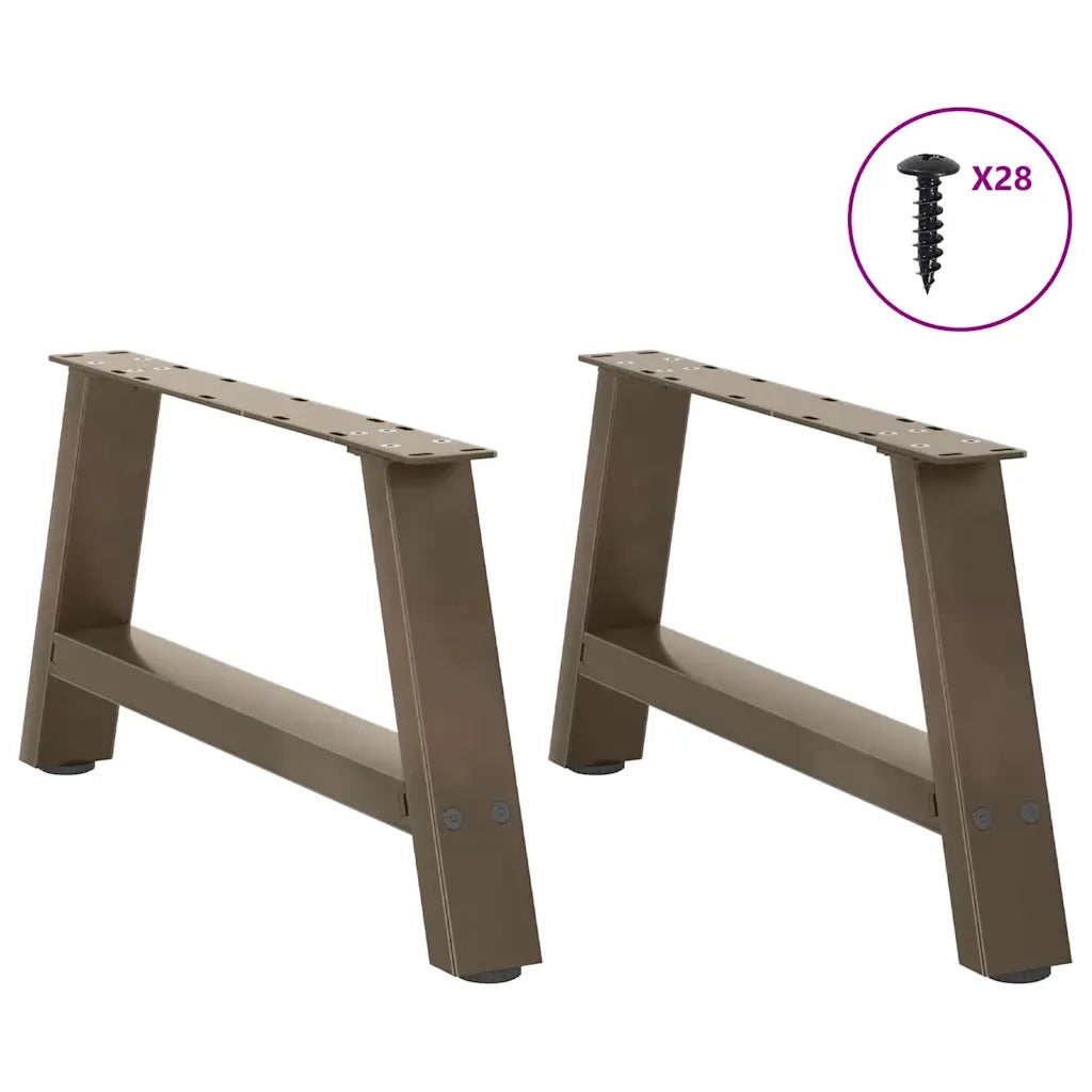 Gambe per Tavolino da Caffè a Forma di A 2 pz 70x(30-31) cm Acciaio 4012827