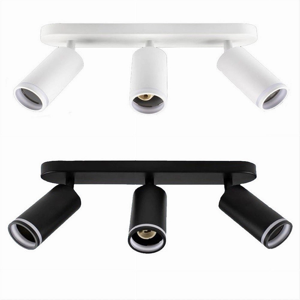 Trade Shop - Applique Plafoniera Orientabile Da Soffitto Parete 3 Diffusori Lampada Gu10 Ts-3 -
