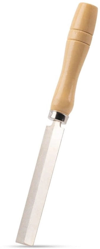 Vijl Rhombico a Diamanti - Manico in Legno - Lunghezza 12,7 cm - Vijl a Diamanti a Forma di Rubino - Adatto per Vetro e Ceramica - Resistente e Duraturo