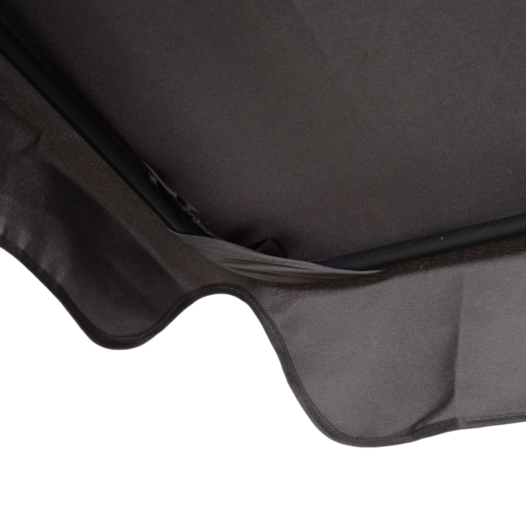 Dondolo da Giardino 2 Posti con Tettuccio Regolabile ¨C zephmum ¨C Marrone Grigio 140x110x151 cm