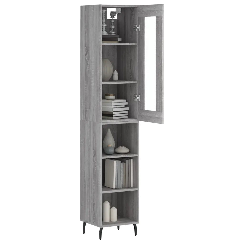Credenza Grigio Sonoma 34,5x34x180 cm in Legno Multistrato 3199383