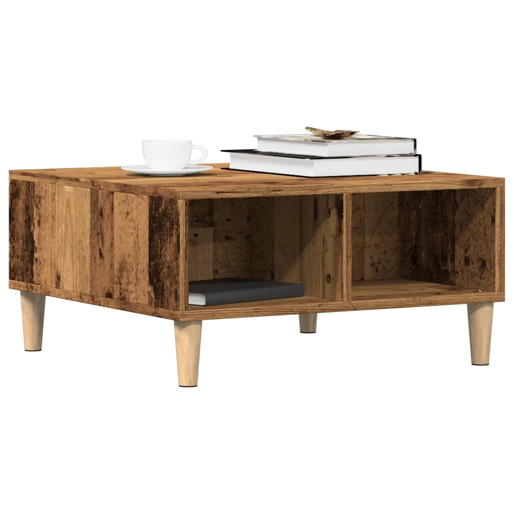 Tavolino da salotto | Tavolino da caff¨¨ | Tavolino da Soggiorno Legno Antico 60x60x30 cm Legno Multistrato