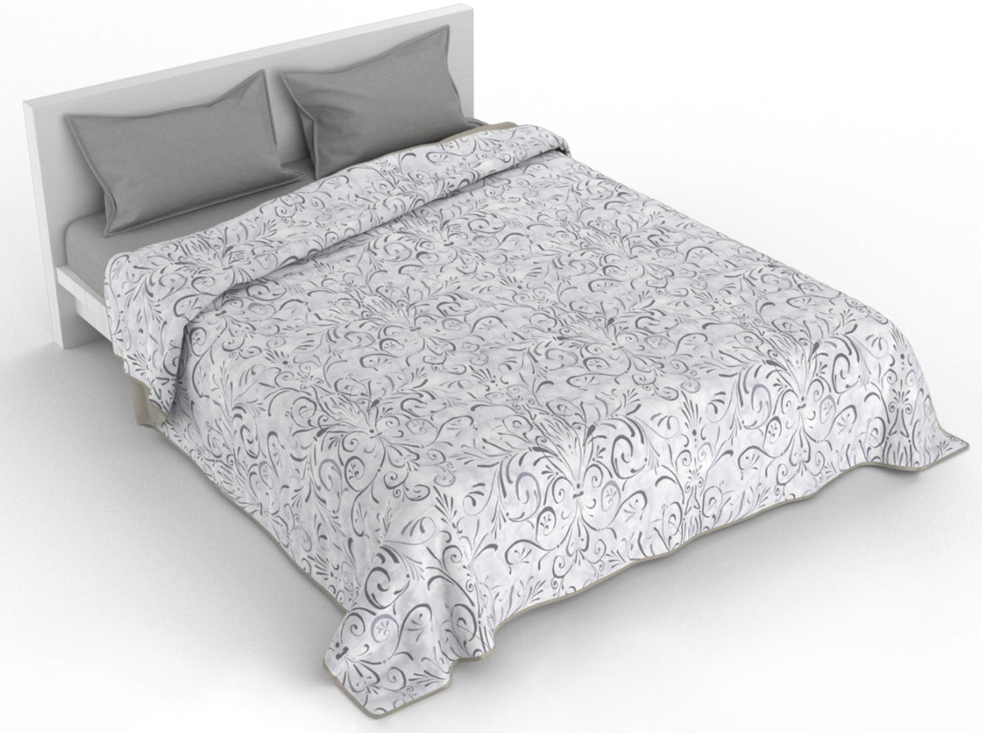 Trapuntino 1 Piazza e Mezzo 100gr con Stampa in Microfibra Ornato