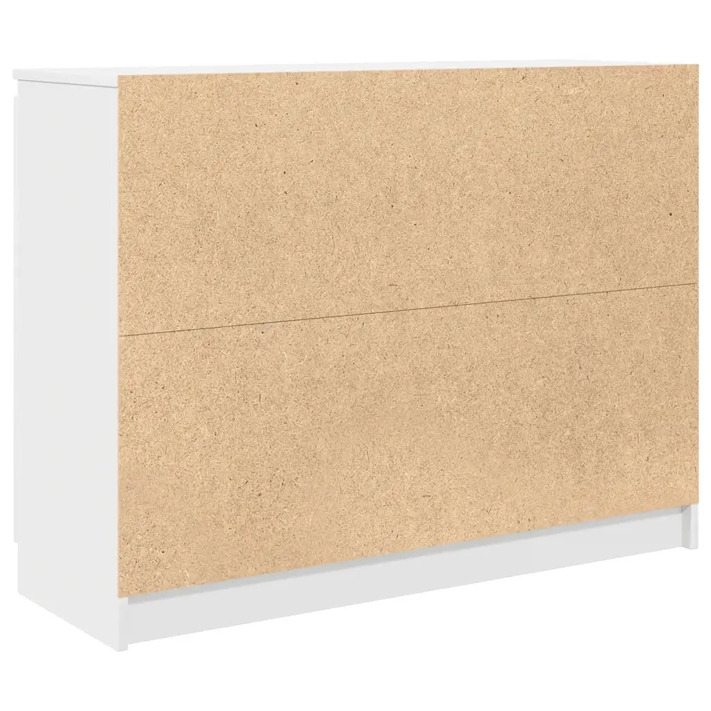 Credenza con Cassetti Bianco 100,5x35x76cm in Legno Multistrato