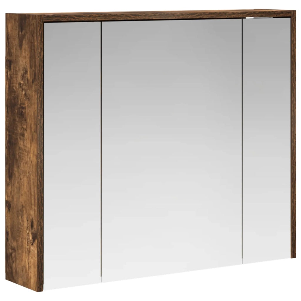 Mobiletto per specchio da bagno Rovere fumé 73,5 x 16 x 62,5 cm 889171