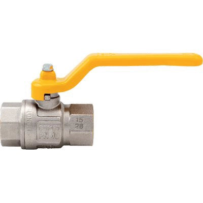 VALVOLA SFERA GAS + LEVA FF LONDON 066 ITAP - OTTONE NICHELATO 3/4F- 2 pezzi