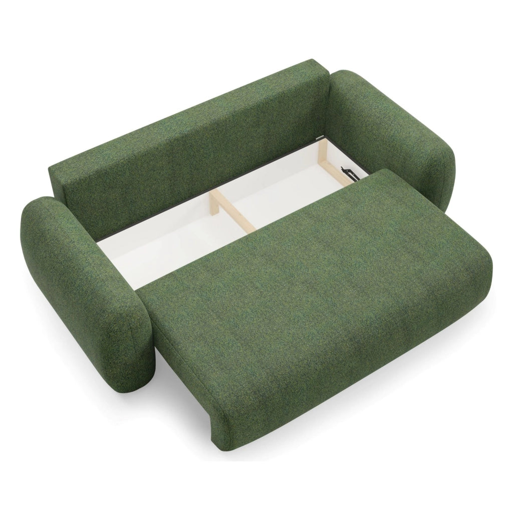 Sessame, Divano Letto 3 Posti Contenitore, 266x121 cm Verde